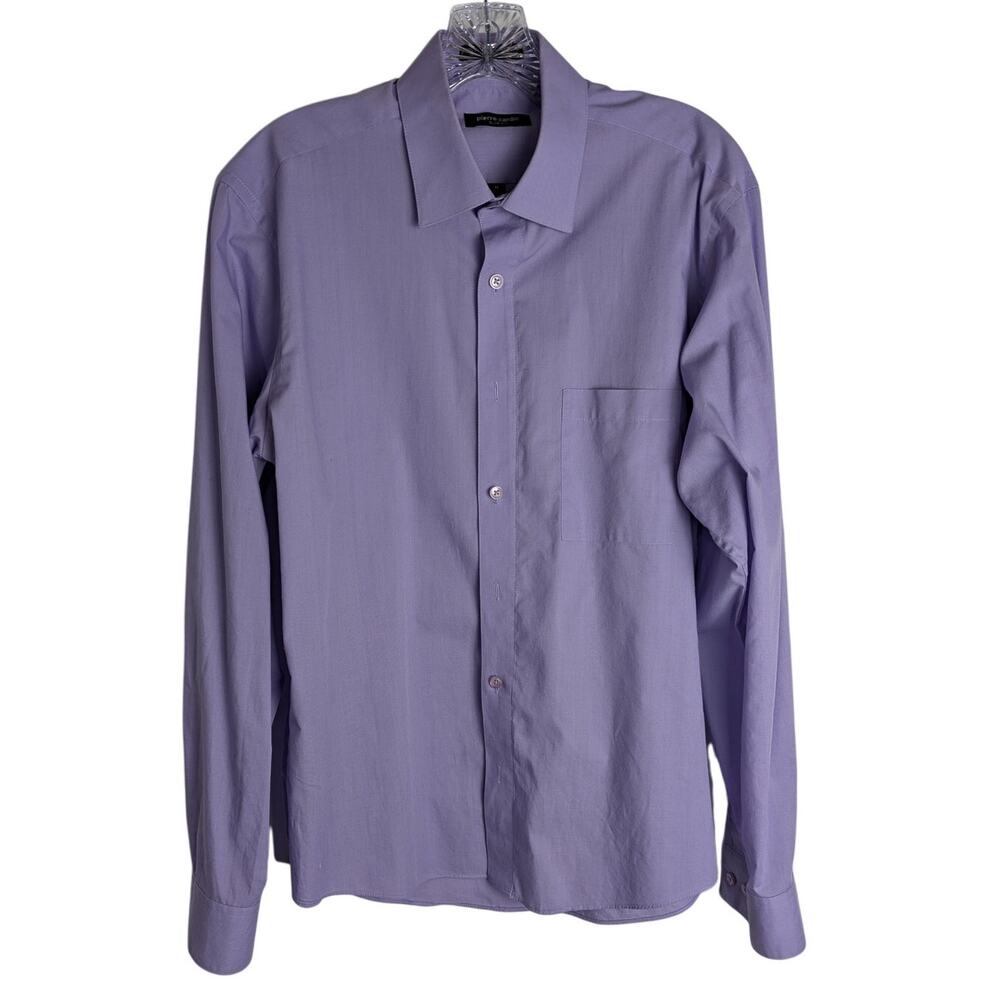 Pierre cardin mens sz M slim fit shirt measChest 43" CB 29" Medium Purple Cotton